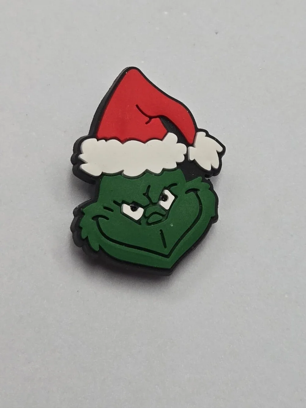 Grinch Face Croc Shoe Charm Santa Hat Smirk Christmas Movie Grumpy Jibbitz Style